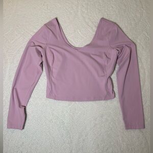 Lululemon Align Long Sleeve Nulu Size 8 Pink Peony